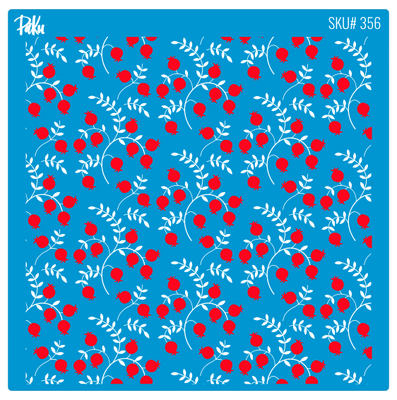 Mesh Stencil Cookie Clay Collection; Double Screen Pomegranates