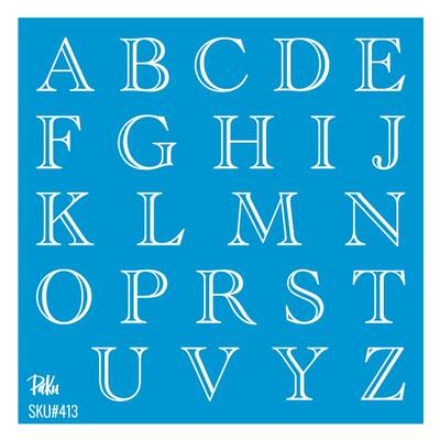 Mesh Stencil Cookie Clay Collection; Engraved Alphabet