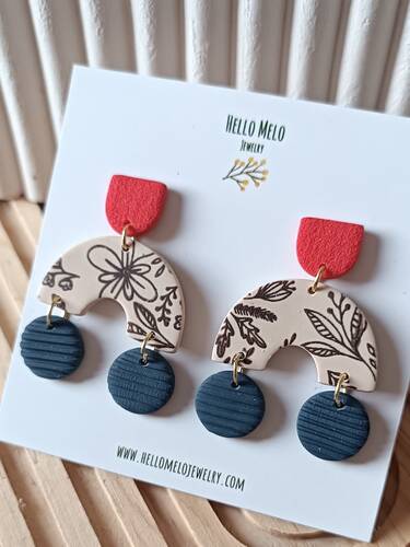 Mesh Stencil Cookie Clay Collection; Floral Embroidery-1