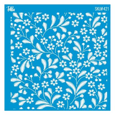 Mesh Stencil Cookie Clay Collection; Floral Embroidery-2