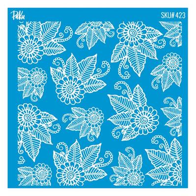 Mesh Stencil Cookie Clay Collection; Floral Embroidery-4