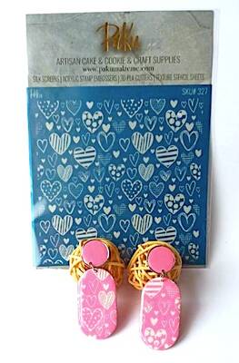 Mesh Stencil Cookie Clay Collection; Funny Hearts