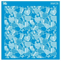 Paku Malzeme - Silk Screen Mini Coll. Hearts Patchwork