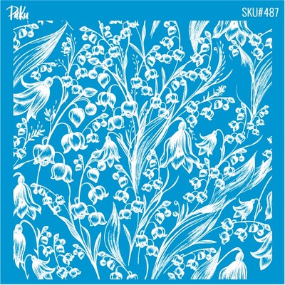 Paku Malzeme - Mesh Stencil Cookie Clay Collection; Lily of the Valley; (11x11 cm) Paku Malzeme - Mesh Stencil Cookie Clay Collection; Lily of the Valley; (11x11 cm)