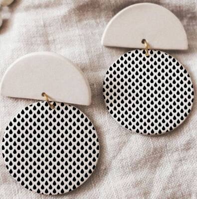 Mesh Stencil Cookie Clay Collection; Mini Tear drop