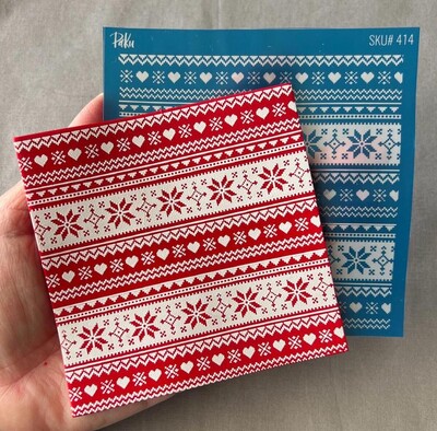 Mesh Stencil Cookie Clay Collection; Nordic Christmas-2 - Thumbnail