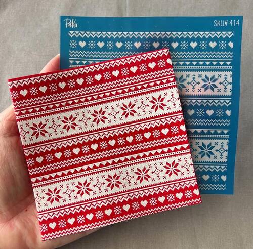 Mesh Stencil Cookie Clay Collection; Nordic Christmas-2
