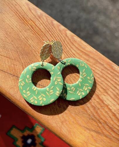 Mesh Stencil Cookie Clay Collection; Olives