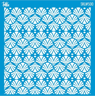 Paku Malzeme - Mesh Stencil Cookie Clay Collection Oyster; (11x11 cm)