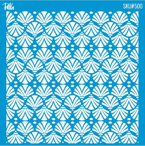 Mesh Stencil Cookie Clay Collection Oyster; (11x11 cm)