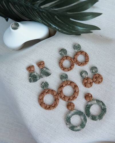 Mesh Stencil Cookie Clay Collection; Palm Leaf-2