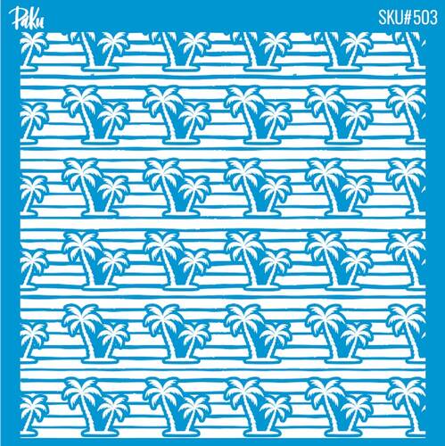 Mesh Stencil Cookie Clay Collection; Palm Trees (11x11 cm)