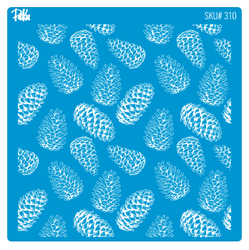 Paku Malzeme - Mesh Stencil Cookie Clay Collection; Pine Cones