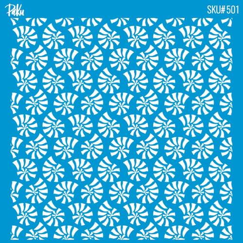 Mesh Stencil Cookie Clay Collection; Scallop (11x11 cm)