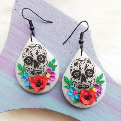 Paku Malzeme - Mesh Stencil Cookie Clay Collection; Skulls (1)