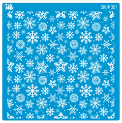 Paku Malzeme - Mesh Stencil Cookie Clay Collection; Snowflakes