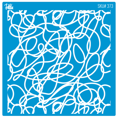 Mesh Stencil Cookie Clay Collection; Squiggle String
