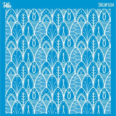 Paku Malzeme - Mesh Stencil Cookie Clay Collection; Surf Boards ( 11x11 cm)