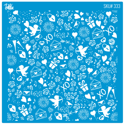 Mesh Stencil Cookie Clay Collection; Valentines Background