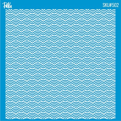 Paku Malzeme - Mesh Stencil Cookie Clay Collection; Waves (11x11 cm) Paku Malzeme - Mesh Stencil Cookie Clay Collection; Waves (11x11 cm)