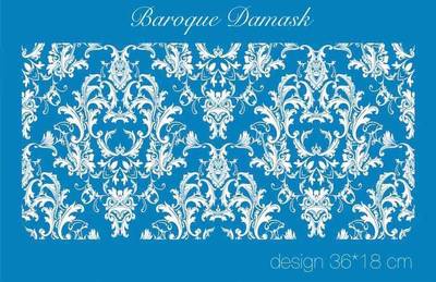 Mesh Stencil Crystal Collection; Baroque Damask