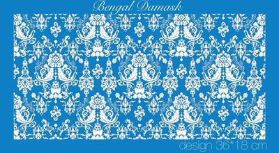 Mesh Stencil Crystal Collection; Bengal Damask