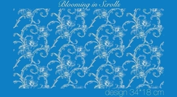 Mesh Stencil Crystal Collection; Blooming in Scrolls - Thumbnail