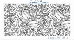 Paku Malzeme - Mesh Stencil Crystal Collection; Bold Roses