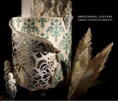 Mesh Stencil Crystal Collection; Chandelier Damask