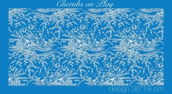 Paku Malzeme - Mesh Stencil Crystal Collection; Cherubs on Play