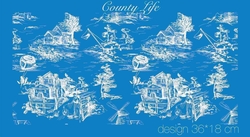 Paku Malzeme - Mesh Stencil Crystal Collection; County Life