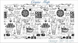 Paku Malzeme - Mesh Stencil Crystal Collection; Cruise Map