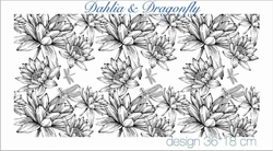 Paku Malzeme - Mesh Stencil Crystal Collection; Dahlia&Dragonfly