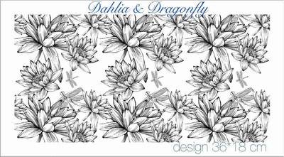 Mesh Stencil Crystal Collection; Dahlia&Dragonfly