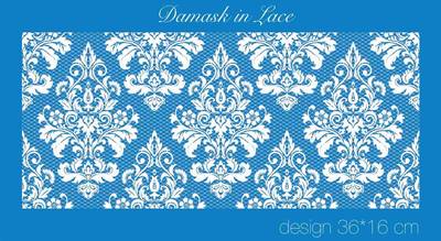 Mesh Stencil Crystal Collection; Damask in Lace