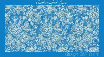 Mesh Stencil Crystal Collection; Embroided Lace