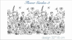 Paku Malzeme - Mesh Stencil Crystal Collection; Flower Garden-3