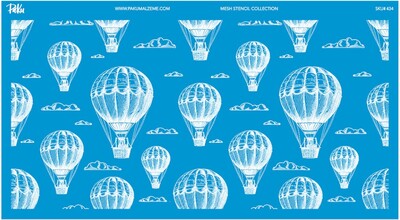 Mesh Stencil Crystal Collection; Hot Air Ballons (38*19cm) - Thumbnail