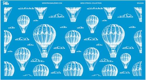 Mesh Stencil Crystal Collection; Hot Air Ballons (38*19cm)
