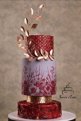 Paku Malzeme - Mesh Stencil Crystal Collection; Meadow Flowers (1)