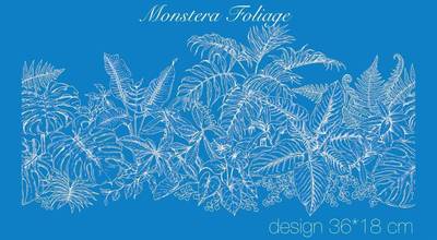 Mesh Stencil Crystal Collection; Monstera Foliage