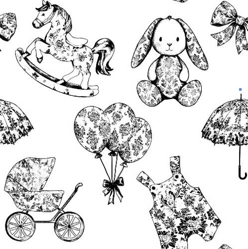 Mesh Stencil Crystal Collection; Nursery Background-2 (39*20 cm)