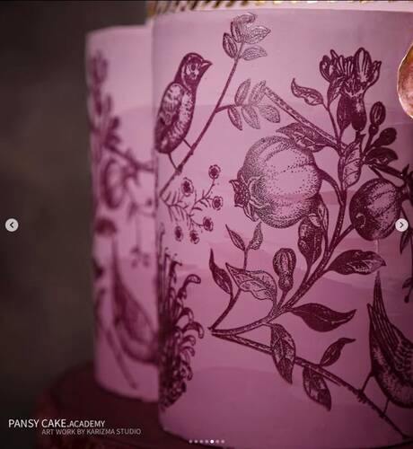 Mesh Stencil Crystal Collection; Pomegranade Branch (33*13,5 cm)