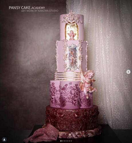 Mesh Stencil Crystal Collection; Pomegranade Branch (33*13,5 cm)