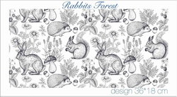 Paku Malzeme - Mesh Stencil Crystal Collection; Rabbits Forest