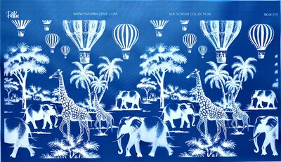 Paku Malzeme - Mesh Stencil Crystal Collection; Safari Toile-2 (37*18,5cm)