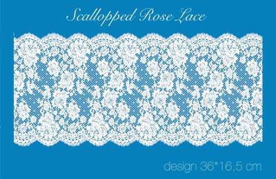 Mesh Stencil Crystal Collection; Scallopped Rose Lace