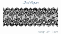 Paku Malzeme - Mesh Stencil Crystal Collection; Sliced Guipure