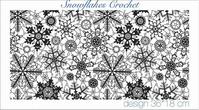 Mesh Stencil Crystal Collection; Snowflakes Crochet