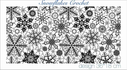 Paku Malzeme - Mesh Stencil Crystal Collection; Snowflakes Crochet